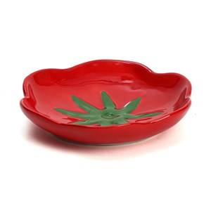 Assiette trompe-l'oeil tomate Dolce Vita en dolomite