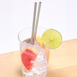 Coffret 10 pailles en acier inoxydable avec brosse nettoyante