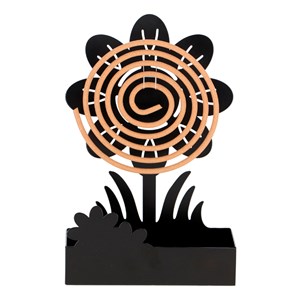 Porte-spirale de citronnelle en fer et 10 spirales de citronnelle à faire brûler