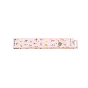 Éventail pliant en bois certifié FSC® motif yoga