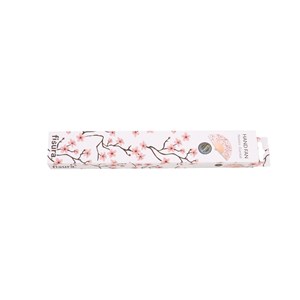 Éventail pliant en bois certifié FSC® motif fleurs Sakura
