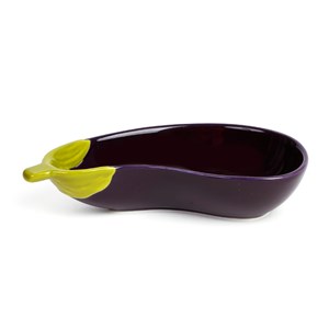 Coupelle trompe-l'oeil aubergine en dolomite Dolce Vita