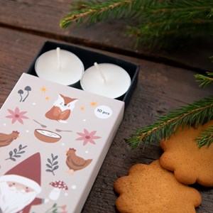 10 bougies chauffe-plat de Noël parfumées épices et vin chaud en cire de soja