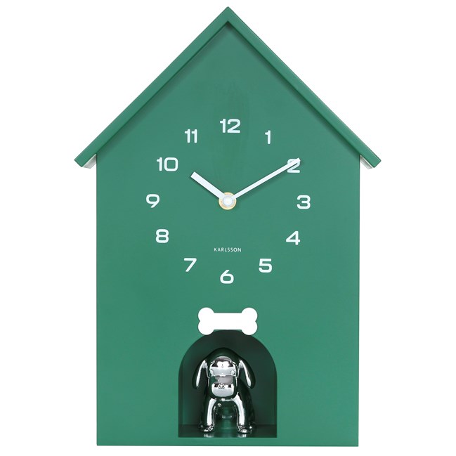 Horloge murale chien en forme de maison 24,9 cm Karlsson