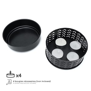 Appareil cuisson camembert à la bougie chauffe-plat sans électricité