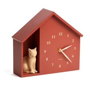 Horloge murale chat en forme de maison 24,9 cm Karlsson