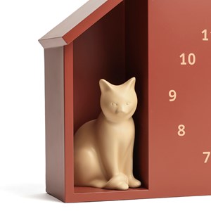 Horloge murale chat en forme de maison 24,9 cm Karlsson