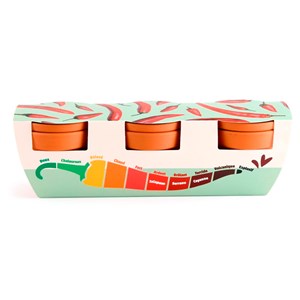 Kit de jardinage 3 pots de piments à faire pousser du doux au plus relevé