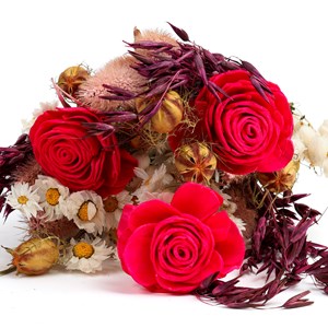 Petit bouquet de fleurs séchées Rose