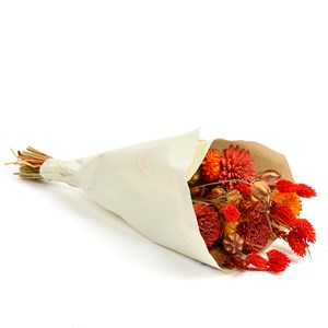 Petit bouquet de fleurs séchées Orange