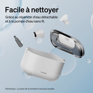 Fontaine à eau connectée pour animaux double filtration 2,5L Petlibro