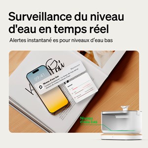 Fontaine à eau connectée pour animaux double filtration 2,5L Petlibro