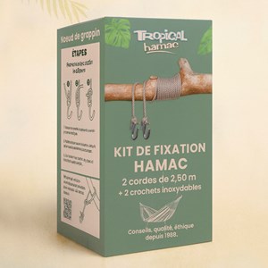 Kit crochets de fixation facile et rapide pour hamac