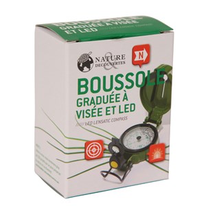 Boussole graduée à visée et LED