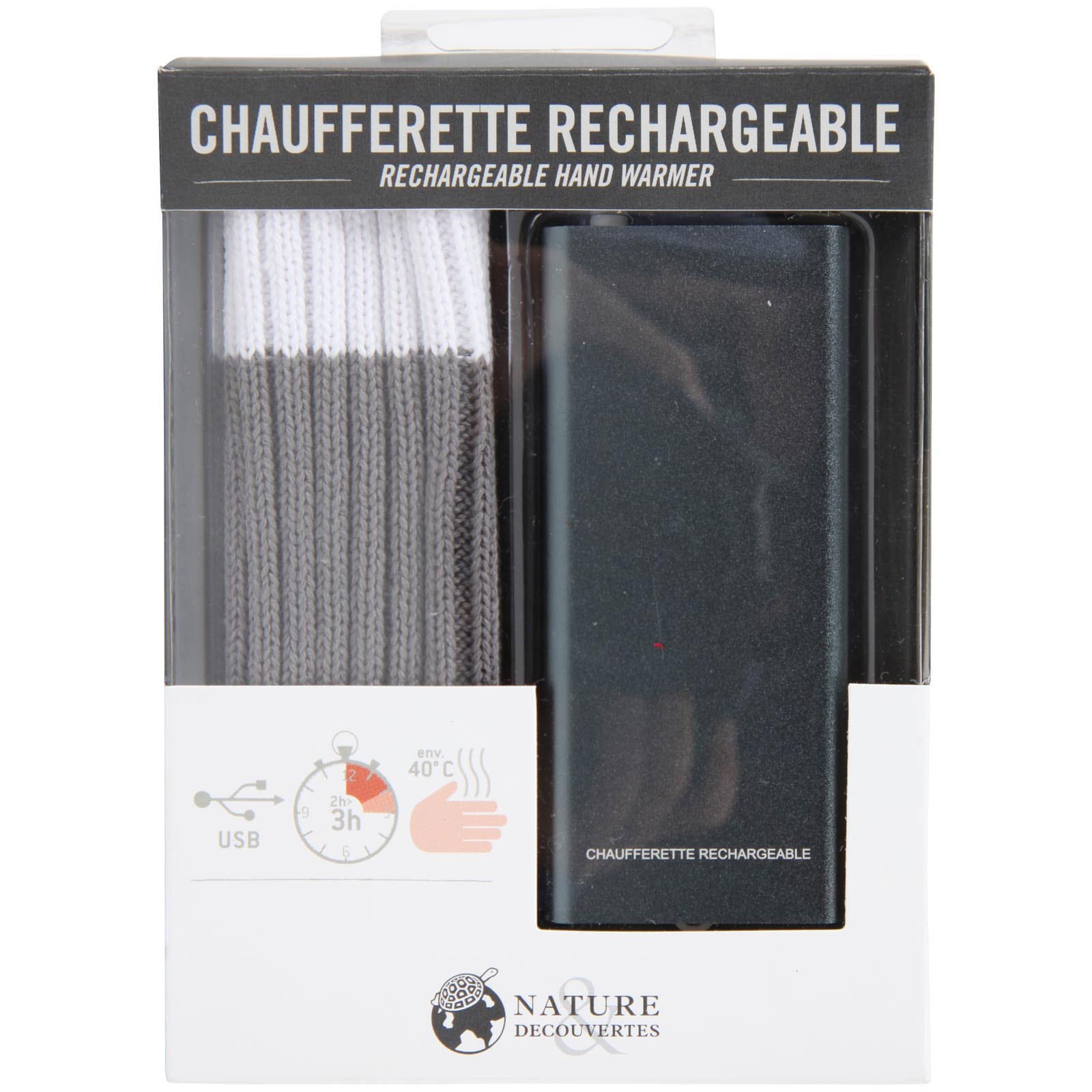 Chaufferette rechargeable grise