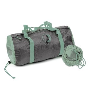 Sac polochon pliable vert d'eau/gris