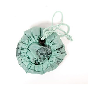 Sac polochon pliable vert d'eau/gris