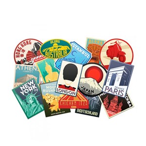 Valisette 16 stickers voyage