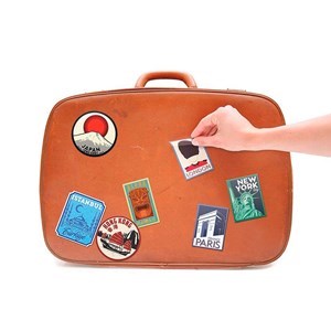 Valisette 16 stickers voyage