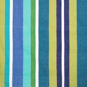 Hamac double bayadère bleu-vert