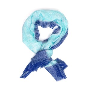 Chèche en lin Cobalt