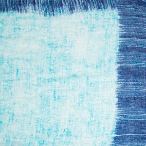 Chèche en lin Cobalt