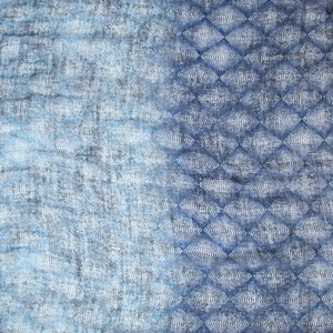 Chèche en lin Bleu