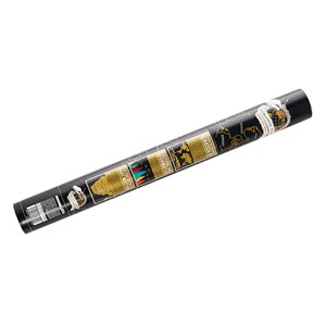 Carte du monde à gratter noire/dorée