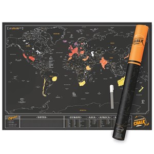 Carte du monde à gratter avec marqueur