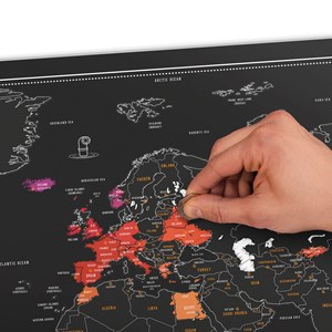 Carte du monde à gratter avec marqueur