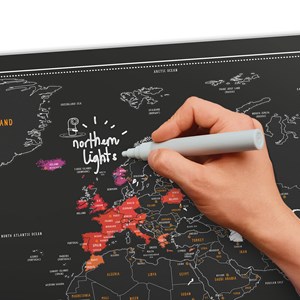 Carte du monde à gratter avec marqueur