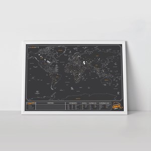 Carte du monde à gratter avec marqueur