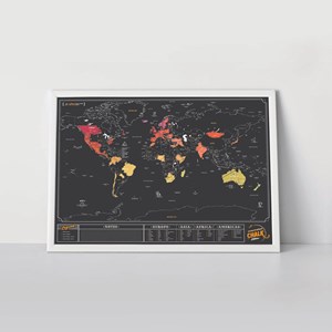 Carte du monde à gratter avec marqueur