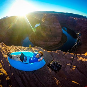 Hamac gonflable Lamzac® rouge