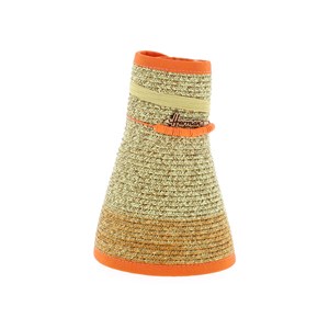 Visière orange en paille