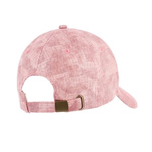 Casquette en coton et lin rose