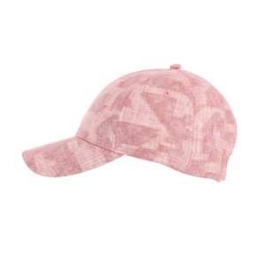 Casquette en coton et lin rose