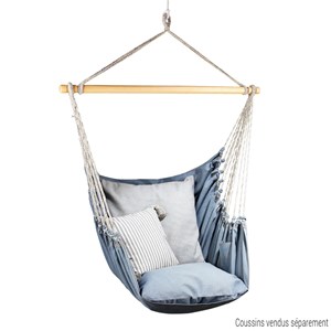 chaise hamac simple denim avec poche