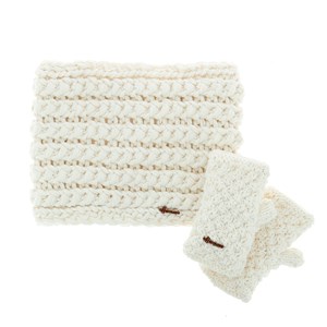 Mitaines doublées en polaire Blanc
