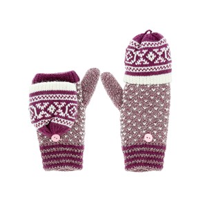 Coffret bonnet et mitaines violet