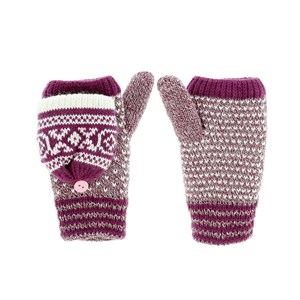 Coffret bonnet et mitaines violet