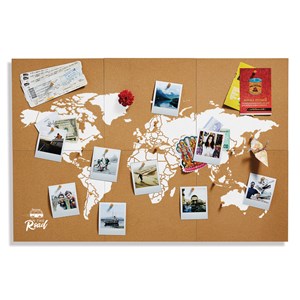 Carte du monde en liège XL