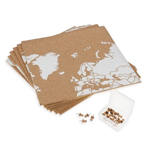 Carte du monde en liège XL