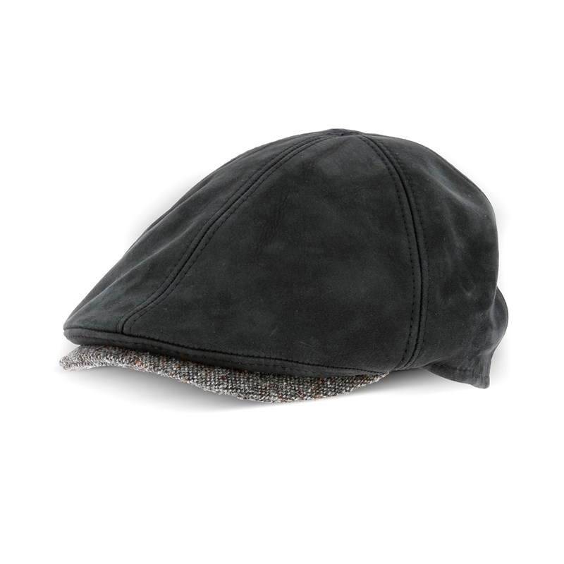 Casquette cuir noir