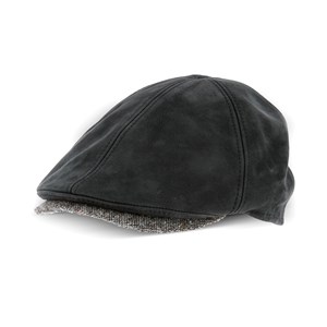 Casquette cuir noir 61