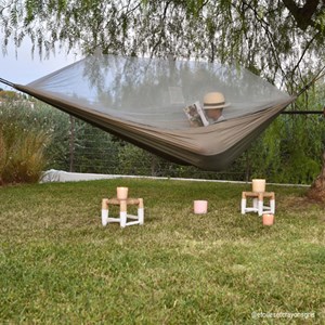 Hamac simple moustiquaire kaki