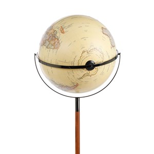 Globe sur pied bois antique