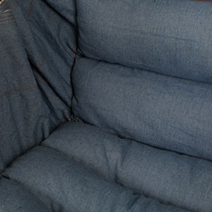 Chaise hamac matelassée denim recyclé