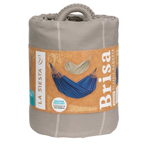 Hamac double carreaux taupe