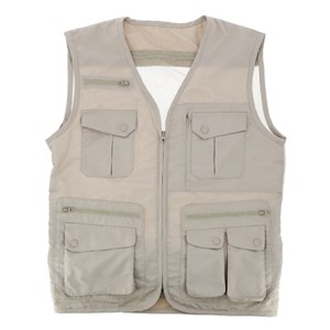 Veste multipoche grise écoconçue M